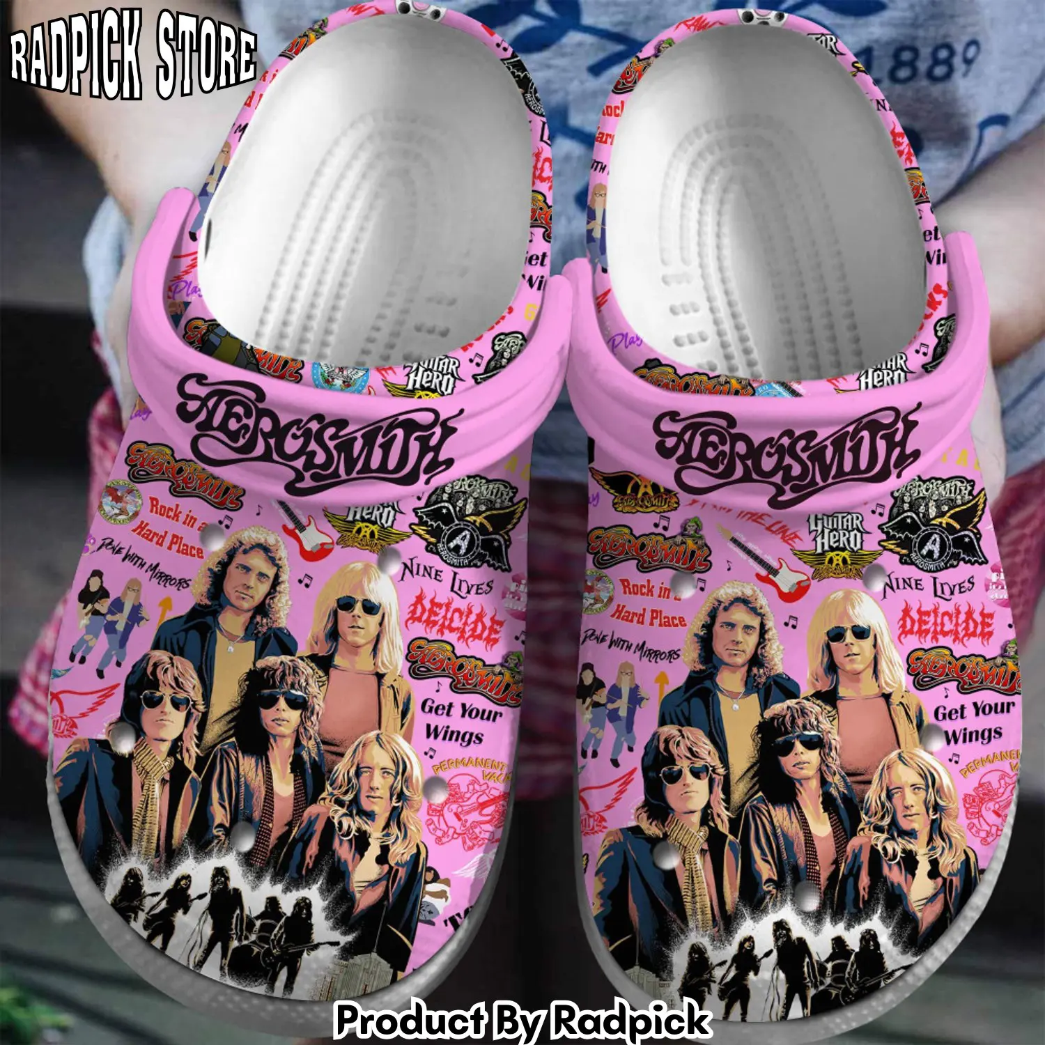 Radpick aerosmith band music clogs shoes comfortable for men women rp6528328